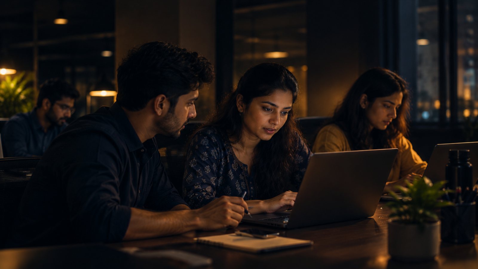HR 360° consultants reviewing candidate profiles together